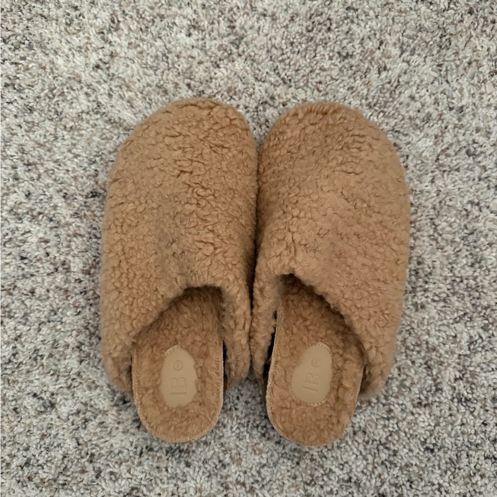 Cozy Tan Fuzzy Slippers